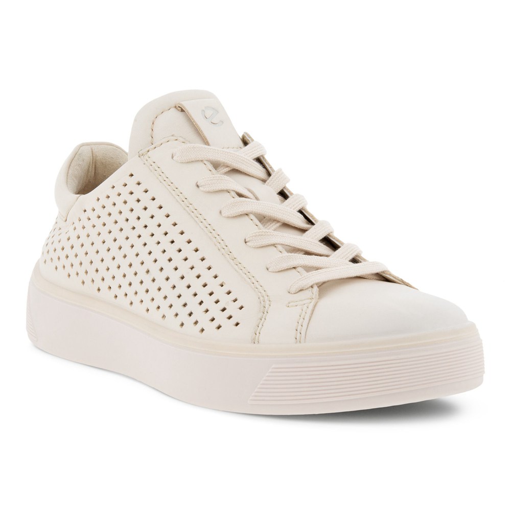 ECCO Womens Sneakers Beige - Street Tray Laced - UHI-972401